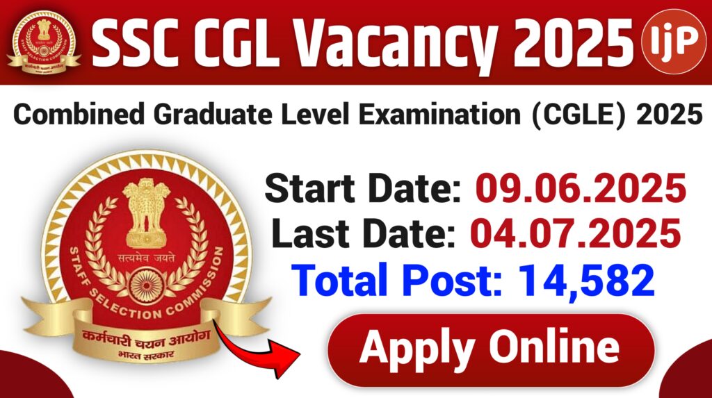 SSC CGL New Vacancy 2025 Official Notification Out, Form Apply Now